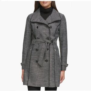 Guess Women’s Trench Coat Gray Double Breasted